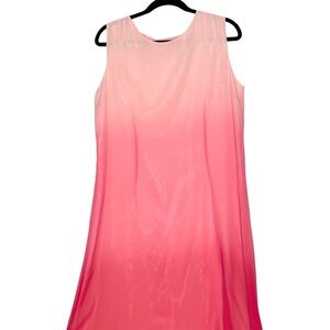 VTG 90s Victoria Holley Pink Ombré Chiffon Maxi Dress Slip dress
